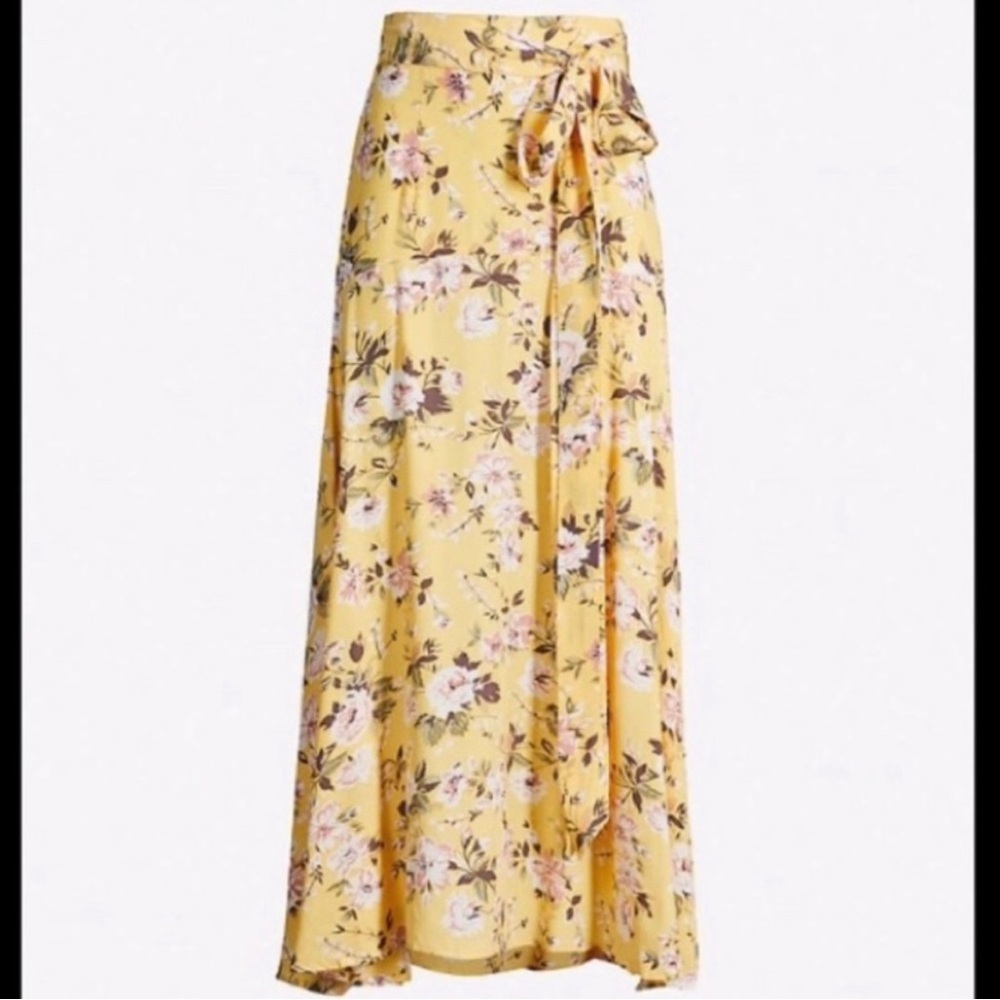 Faithful The Brand Yellow Floral Maxi Skirt